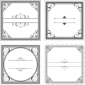 Vintage Background Set Stock Illustration