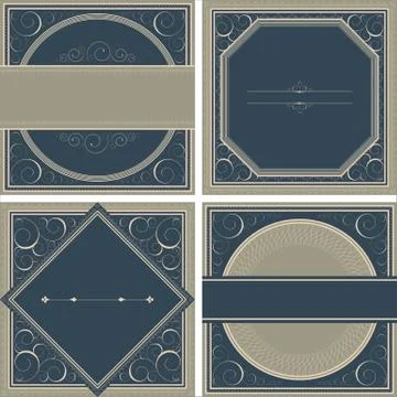 Vintage Background set Stock Illustration