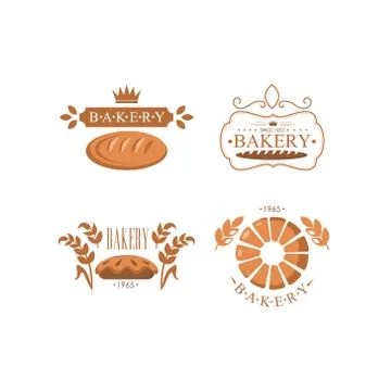 Vintage Bakery Labels Stock Illustration