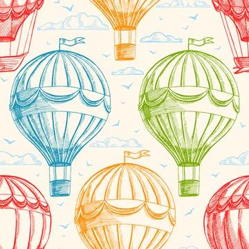 Vintage balloons Ilustración de archivo