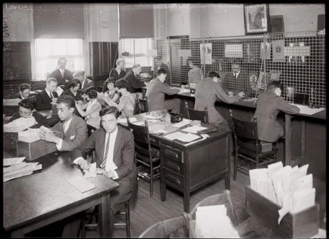 Vintage Banking class Foto stock