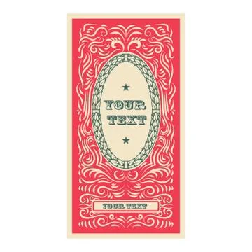 Vintage banner template. Design elements for poster, emblem, sign, label. Vec Stock Illustration