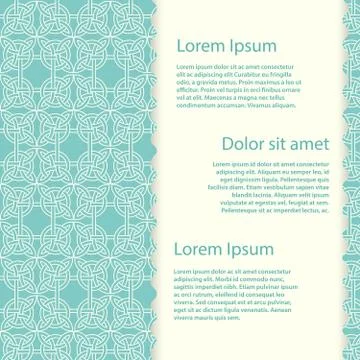 Vintage banner template with vector celtic knots Stock Illustration