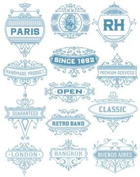 Vintage banners. Vector layered Stock Illustration