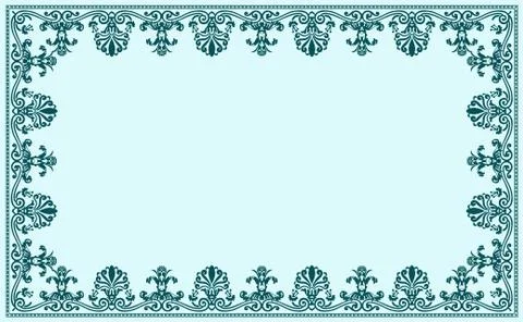 Vintage baroque decor frame. Vector ornate illustration Stock Illustration