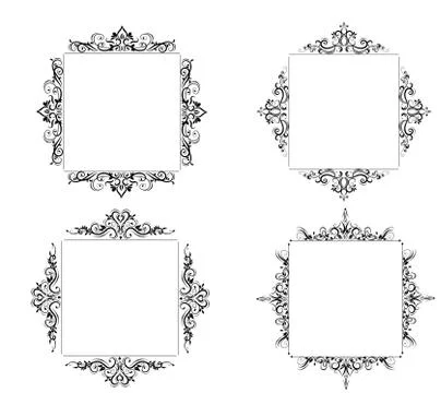 Vintage baroque frame Stock Illustration