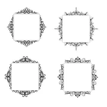 Vintage baroque frame Stock Illustration
