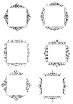 Vintage baroque frame Stock Illustration