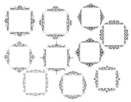 Vintage baroque frame Stock Illustration