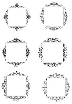 Vintage baroque frame Illustrazione stock