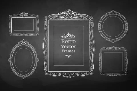 Vintage baroque frames Stock Illustration