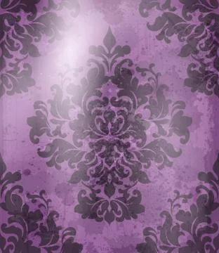 Vintage Baroque pattern background Vector. Ornamented texture luxury design.  イラスト素材