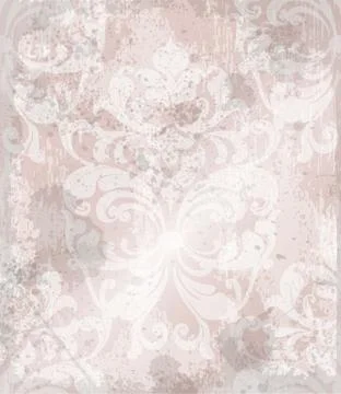 Vintage Baroque pattern background Vector. Ornamented texture luxury designs. イラスト素材