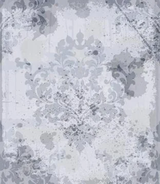 Vintage Baroque pattern background Vector. Ornamented texture luxury design.  Illustrazione stock