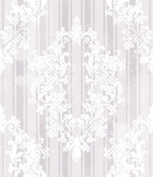 Vintage baroque pattern background Vector. Rich imperial decors on grunge tex Stock Illustration