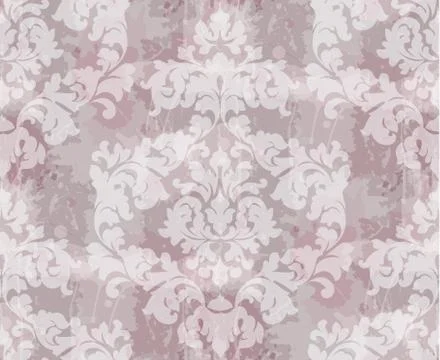 Vintage Baroque seamless texture pattern Vector. Wallpaper ornament decor. Te イラスト素材