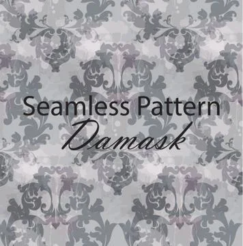Vintage Baroque seamless texture pattern Vector. Wallpaper ornament decor. Te イラスト素材