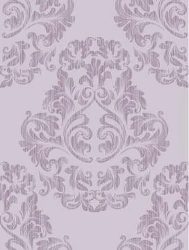 Vintage Baroque seamless texture pattern Vector. Wallpaper ornament decor. Te Illustrazione stock