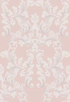 Vintage Baroque seamless texture pattern Vector. Wallpaper ornament decor. Te イラスト素材