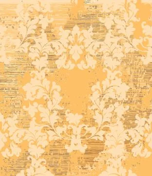 Vintage Baroque texture pattern Vector. Wallpaper ornament decor. Textile, fa 스톡 일러스트