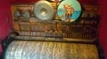 Vintage barrel organ playing its simple melody entertaining visitors of museum HD Footage