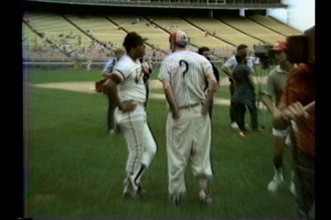 Vintage Baseball Player Video stock 253967045