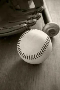 Vintage baseball theme Stock Photos