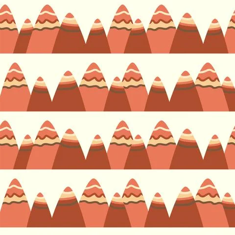 Vintage beautiful seamless desert pattern illustration. Landscape with cactus 스톡 일러스트