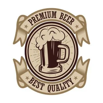 Vintage beer label. Design elements for logo, label, emblem, sign, menu. Vect イラスト素材
