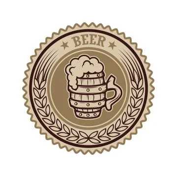 Vintage beer label. Design elements for logo, label, emblem, sign, menu. Vect Stock Illustration