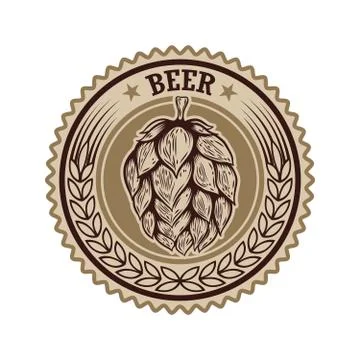 Vintage beer label. Design elements for logo, label, emblem, sign, menu. Vect Stockillustratie