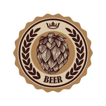 Vintage beer label. Design elements for logo, label, emblem, sign, menu. Vect イラスト素材