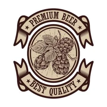 Vintage beer label. Design elements for logo, label, emblem, sign, menu. Vect Stock Illustration