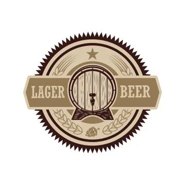 Vintage beer label. Design elements for logo, label, emblem, sign, menu. Vect Stock Illustration