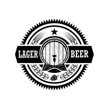 Vintage beer label. Design elements for logo, label, emblem, sign, menu. Vect Illustrazione stock