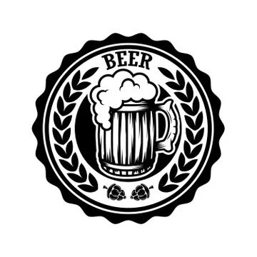 Vintage beer label. Design elements for logo, label, emblem, sign, menu. Vect 库存插图
