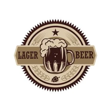 Vintage beer label. Design elements for logo, label, emblem, sign, menu. Vect イラスト素材