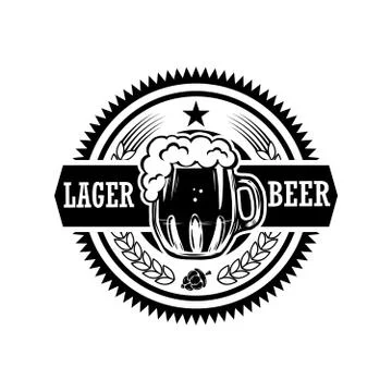 Vintage beer label. Design elements for logo, label, emblem, sign, menu. Vect Stock Illustration