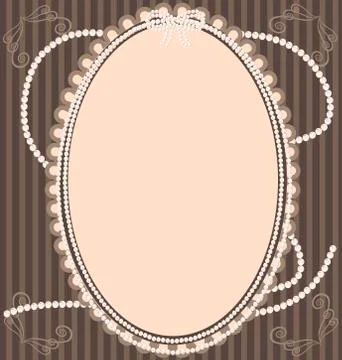 Vintage beige frame Stock Illustration