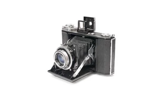 Vintage bellows camera Stock Photos