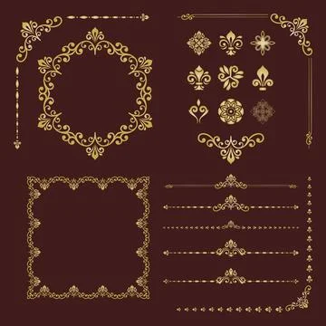 Vintage Big Set of Classic Patterns Illustrazione stock