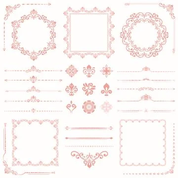 Vintage Big Set of Classic Vector Patterns. Collection of Graphics Stock Illustration