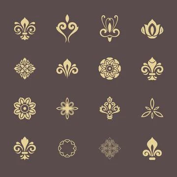 Vintage Big Set of Classic Vector Patterns. Collection of Graphics Illustrazione stock