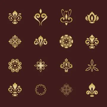 Vintage Big Set of Classic Vector Patterns. Collection of Graphics Stock Illustration
