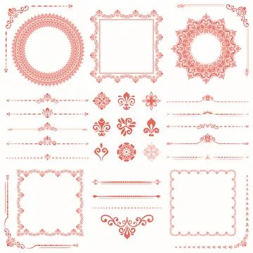 Vintage Big Set of Classic Vector Patterns. Collection of Graphics Stock Illustration