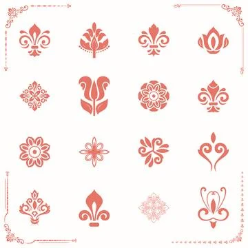 Vintage Big Set of Classic Vector Patterns. Collection of Graphics Illustrazione stock