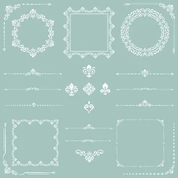 Vintage Big Set of Classic Vector Patterns. Collection of Graphics Stock Illustration