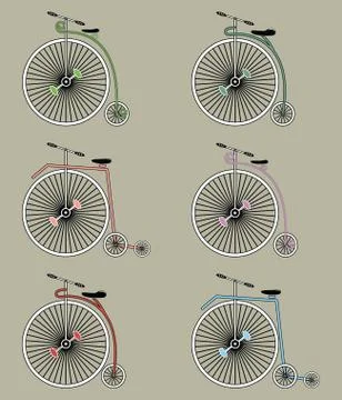 Vintage bikes Stock Illustration