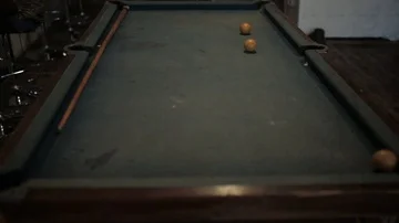 Vintage billiard pool table Stock Footage 86118251