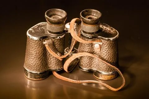 Vintage binoculars Stock Photos